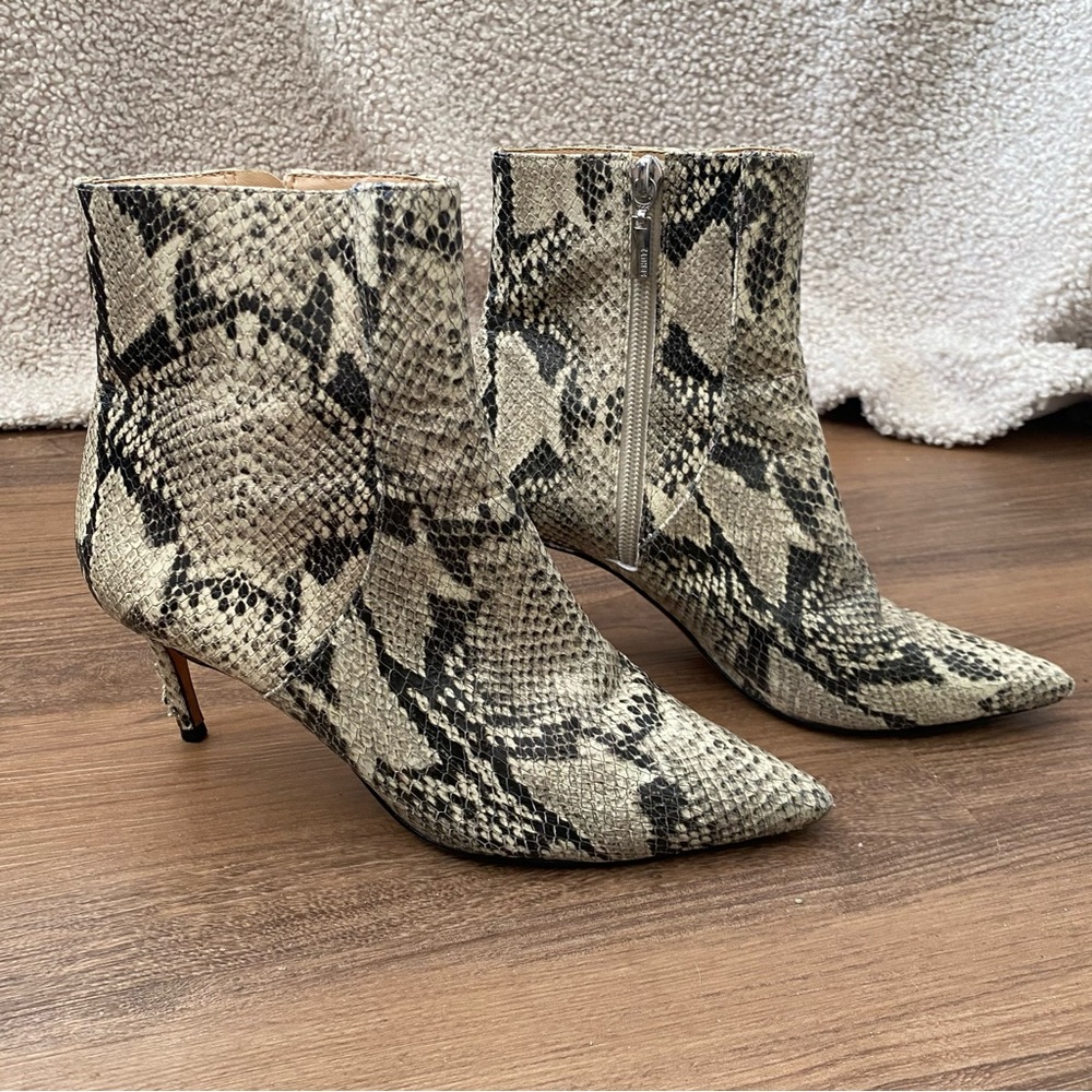 Schutz Snakeskin Booties